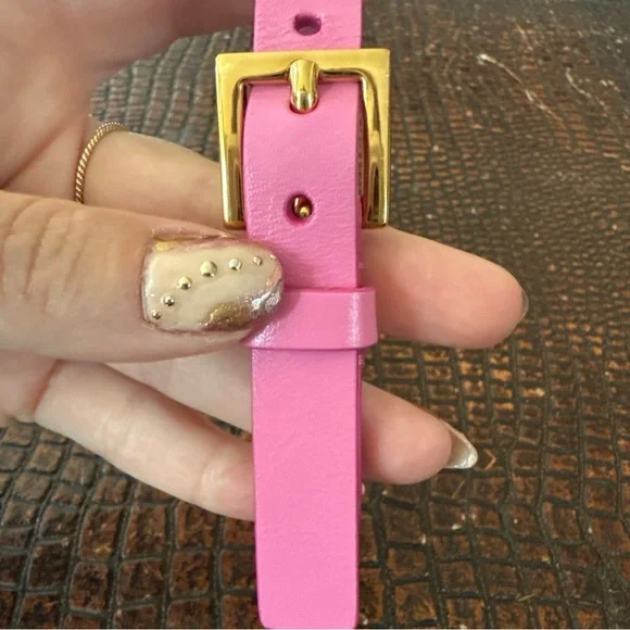 PINK Versace Greca leather choker - Picture 6 of 9